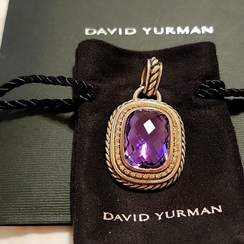 David Yurman 20×15 Wheaton with .45 diamonds pendant